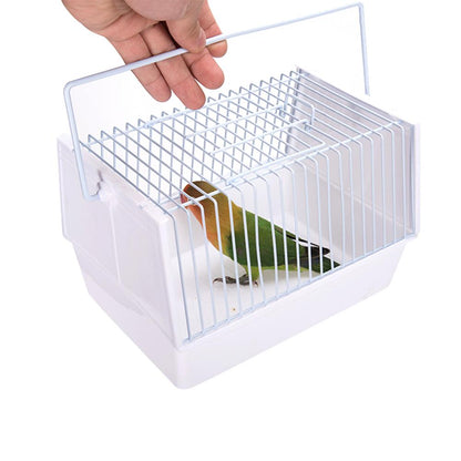 Portable Travel Bird Cage with Skylight & Feeders 