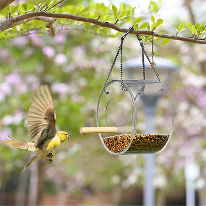 round acrylic bird seed feeder